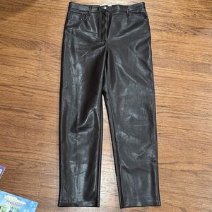 Wilfred aritzia the Melina faux leather BROWN pants